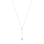Collier argent 925 zirconias 45 cm forme de goutte - vue 2