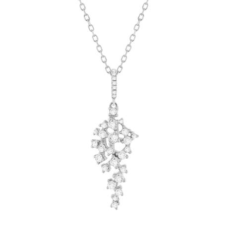 Collier argent 925 zirconias 45 cm