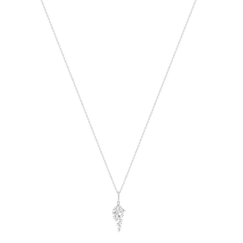 Collier argent 925 zirconias 45 cm - vue 2
