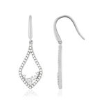 Boucles d'oreilles pendants argent 925 zirconias - vue 1