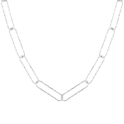 Collier argent 925 40 à 45 cm, maillons ciselés