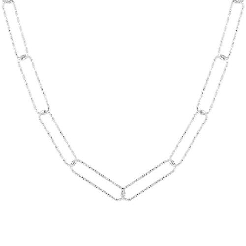 Collier argent 925 40 à 45 cm, maillons ciselés
