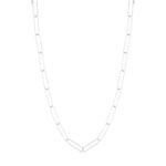 Collier argent 925 40 à 45 cm, maillons ciselés - vue 2