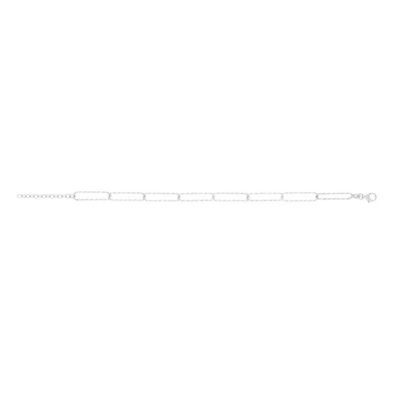 Bracelet argent 925 19 cm maillons ciselés - vue 2