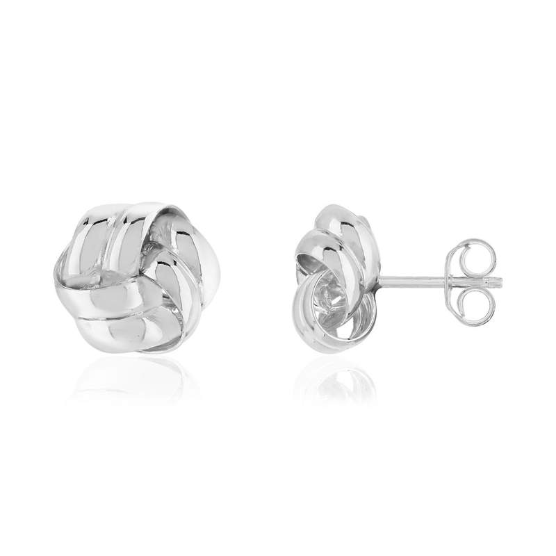 Boucles d'oreilles argent 925, tressées - vue 1