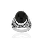 Bague argent 925 onyx - vue 1