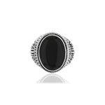 Bague argent 925 onyx - vue 3