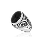 Bague argent 925 onyx - vue D1