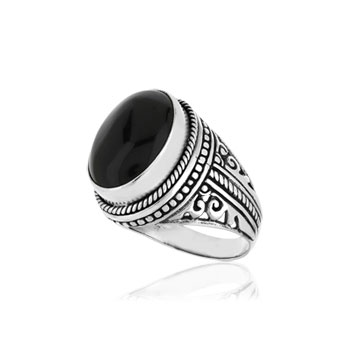 Bague argent 925 onyx
