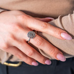 Bague argent 925 marcassites - vue porté 1