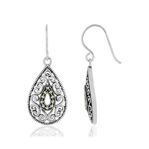 925 silver marcasite earrings