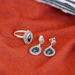 Bague argent 925 onyx marcassites - vue D2