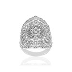 Bague argent 925, motif arabesque - vue 1