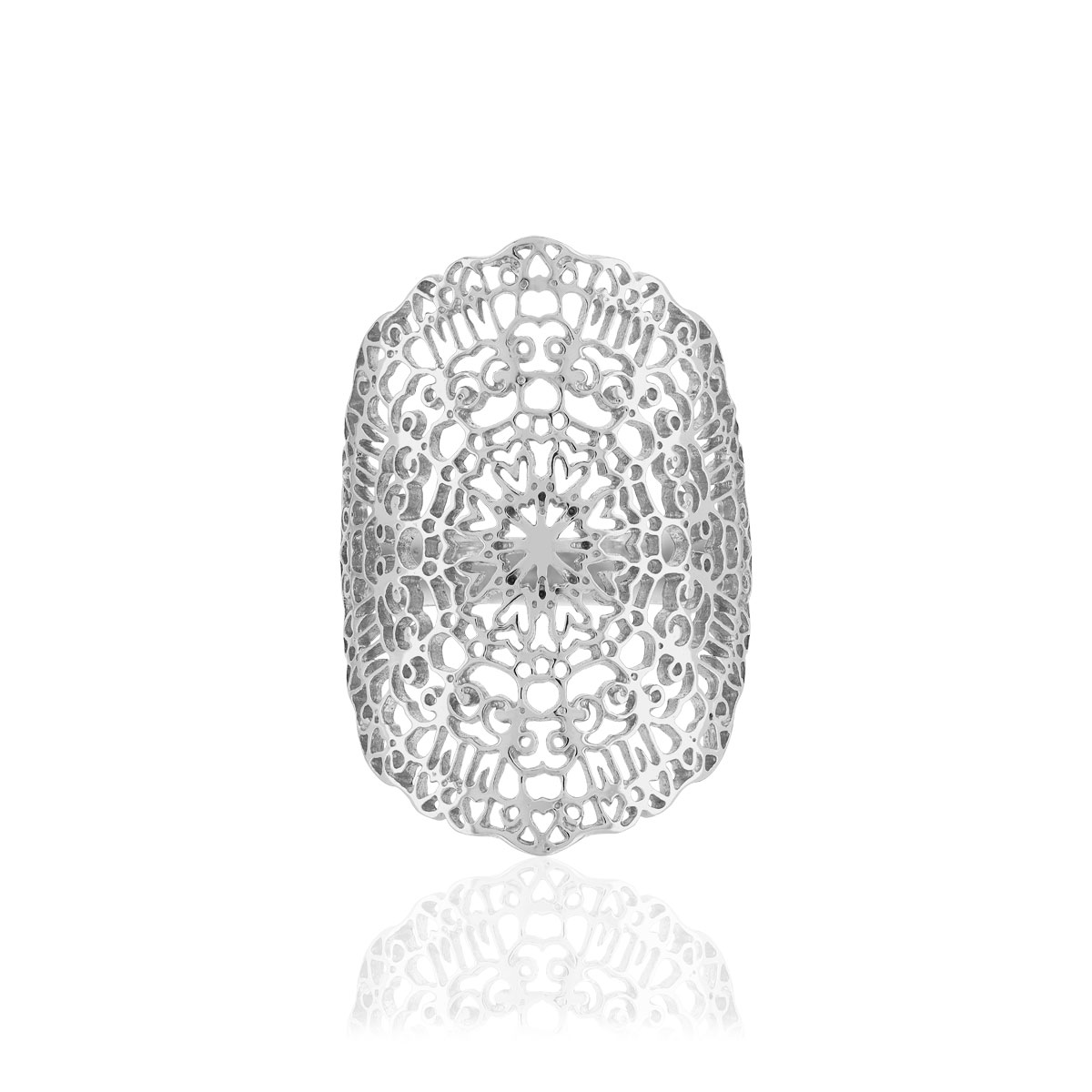 Bague argent 925, motif arabesque - vue 3