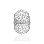 Bague argent 925, motif arabesque - vue 3