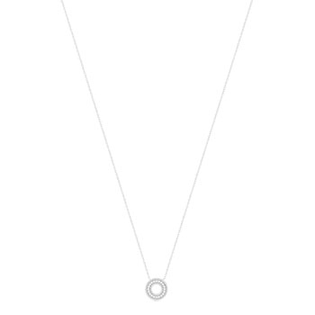 Collier argent 925 zirconias 45 cm motif cercle