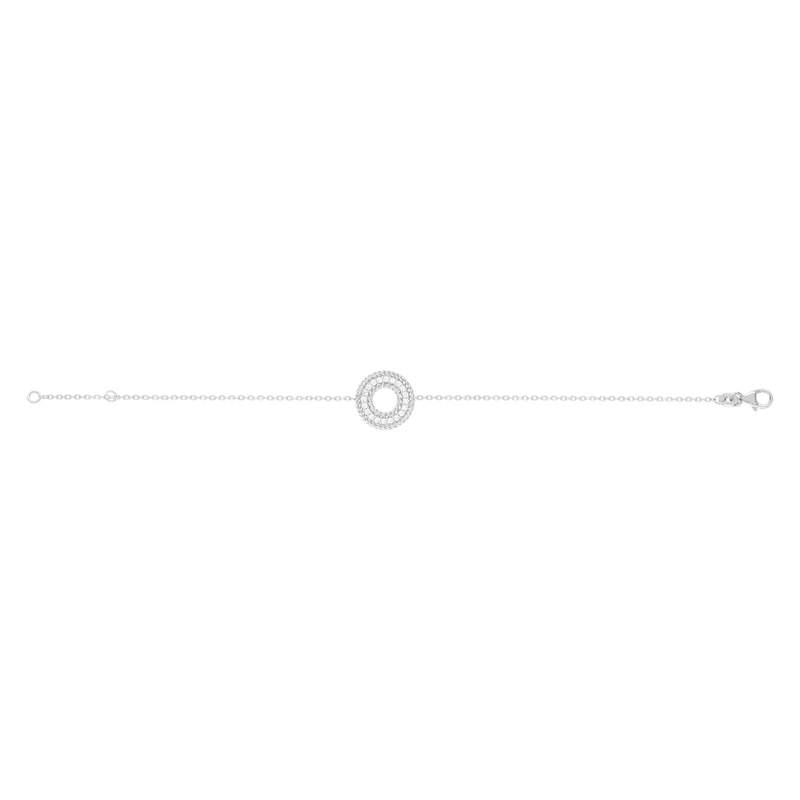 Bracelet argent 925 zirconias 18 cm - vue 2