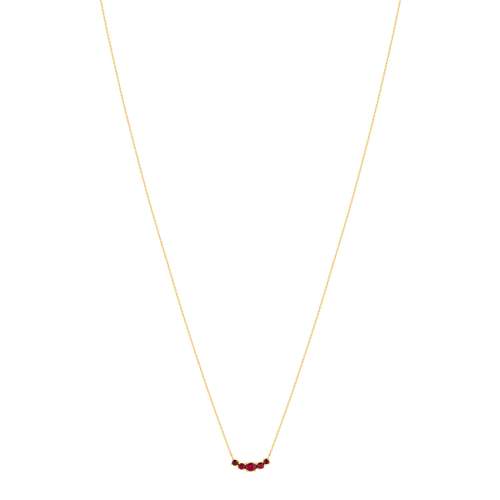 Collier or jaune 375 rubis 43 cm