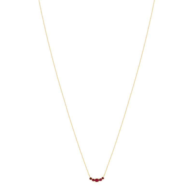 Collier or jaune 375 rubis 43 cm - vue 1