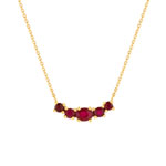 Collier or jaune 375 rubis 43 cm - vue 2