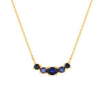 Collier or jaune 375 saphirs 43 cm - vue 1