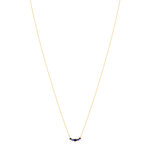 Collier or jaune 375 saphirs 43 cm - vue 2