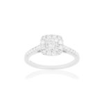 RING van 750 witgoud met diamanten - aanzicht 1