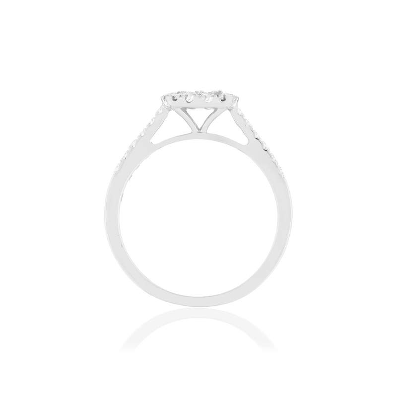 BAGUE or 750 blanc diamants - vue 2
