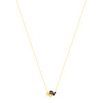 Collier or jaune 375 pierres fines 43 cm - vue 2