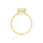 Bague or jaune 375 quartz vert oval - vue 2
