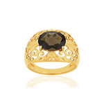 Bague or jaune 375 quartz - vue 1