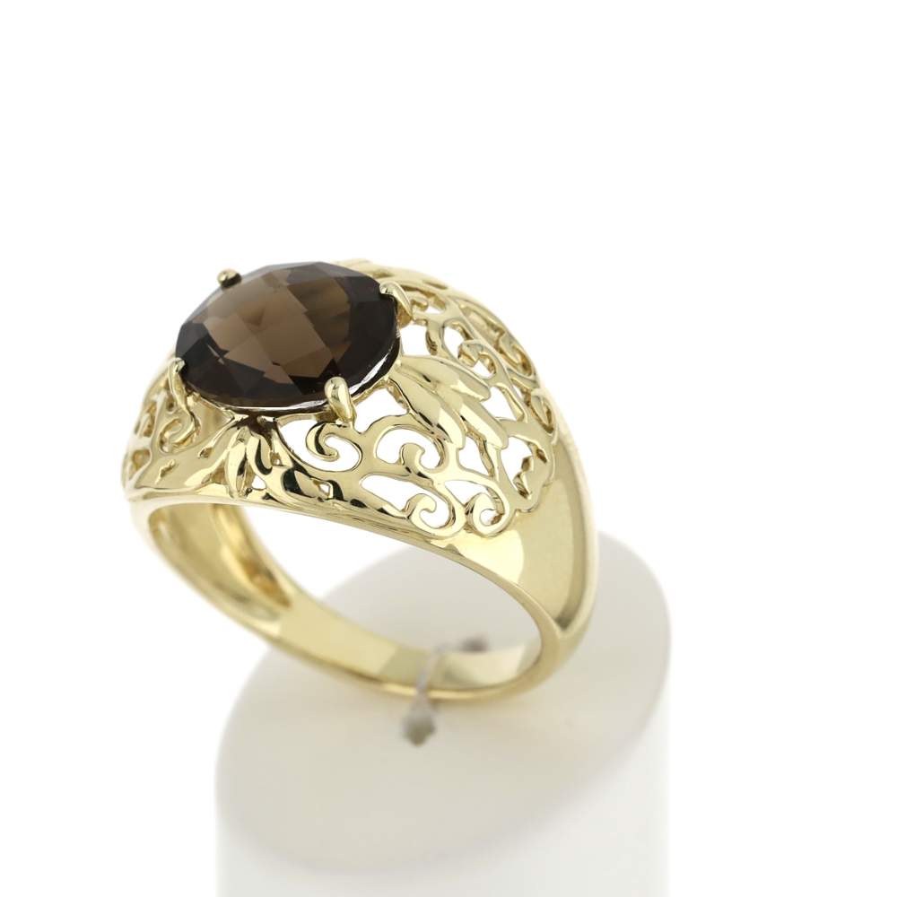 Bague or jaune 375 quartz - vue 3