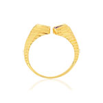 Bague or jaune 375 améthystes taille troidia - vue 2