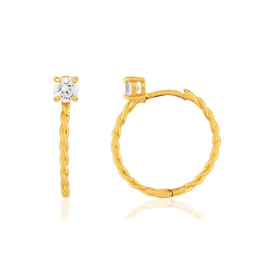 Créoles plaqué or zirconias