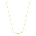 Collier plaqué or zirconia 45 cm - vue 2