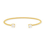 Bracelet plaqué or zirconias 60 mm - vue 1