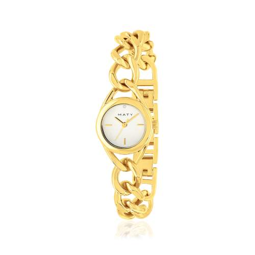 Montre femme dorée jaune
