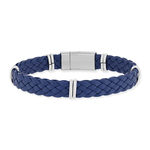 Bracelet cuir bleu - vue 1