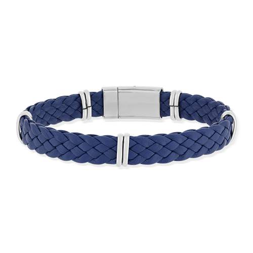 Bracelet cuir bleu