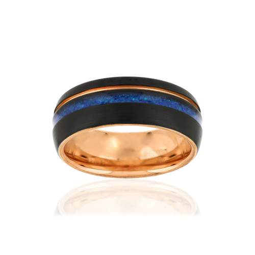 Black rose tungsten ring