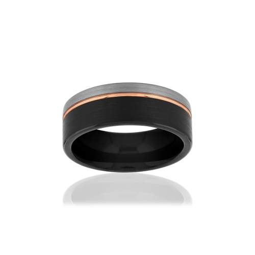 Bague tungstène noir