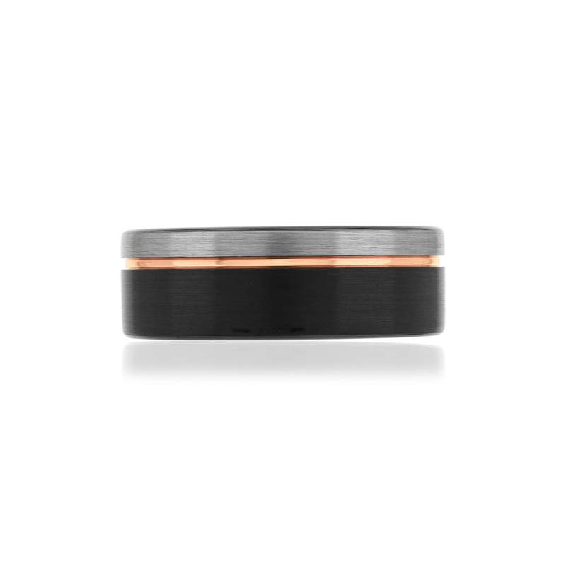 Bague tungstène noir - vue 3