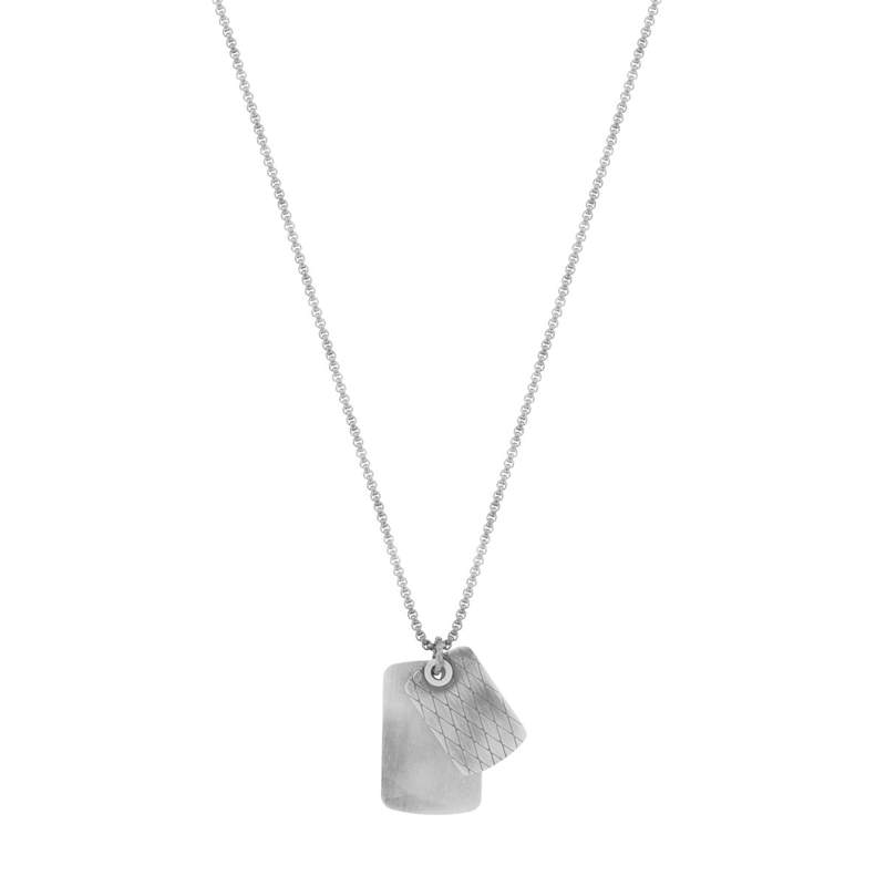 Collier plaque acier 50 cm - vue 2