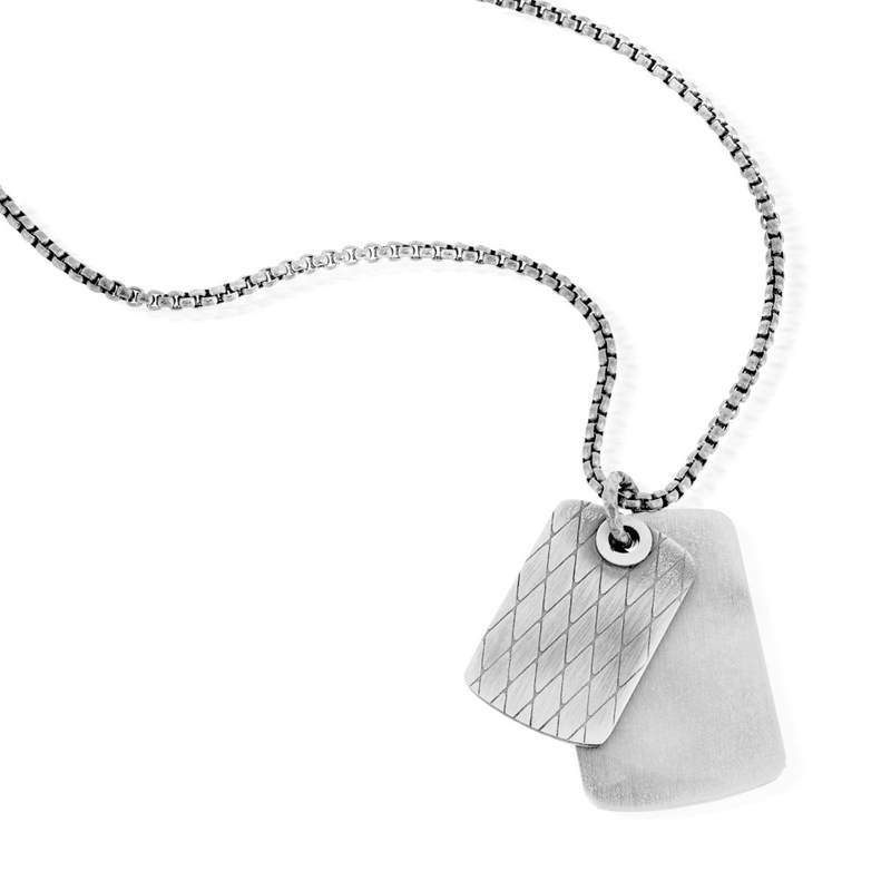 Collier plaque acier 50 cm - vue A