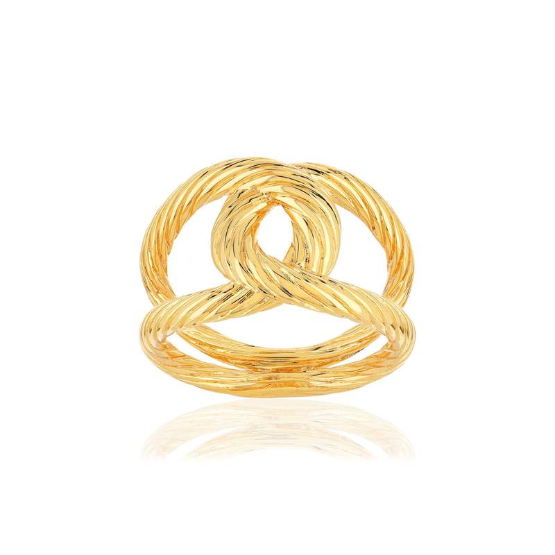Bague plaqué or - vue 1