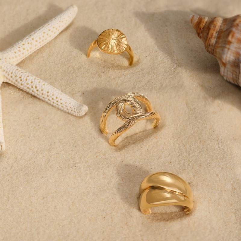 Bague plaqué or - vue D2