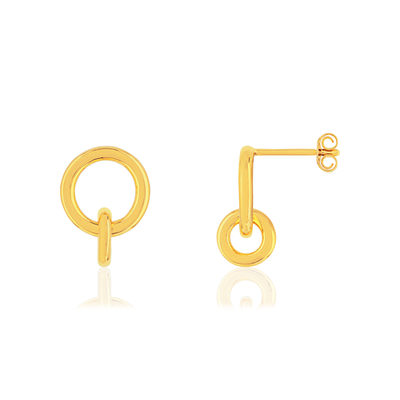 Boucles d'oreilles plaqué or - vue 1