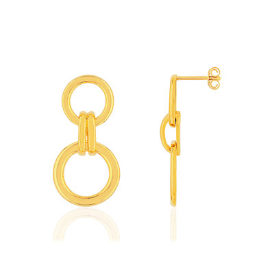 Boucles d'oreilles plaqué or - vue 1
