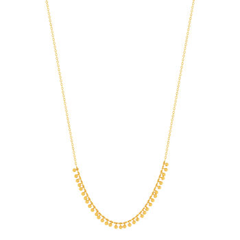 Collier plaqué or 40 à 45 cm pampilles boules