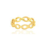 Bague plaqué or motif maillon - vue 1
